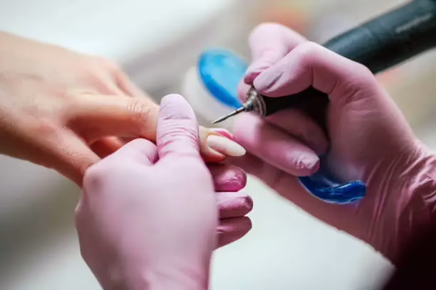 E-file used in a Russian manicure